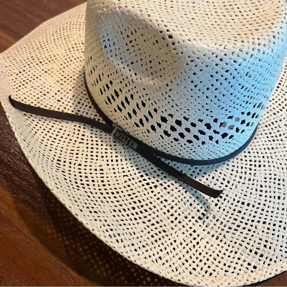 Straw Cowboy Sun Hat with Black Band - Women's Summer Hat